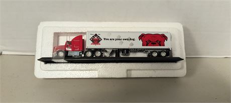 Red Dog Semi Truck and Trailer
