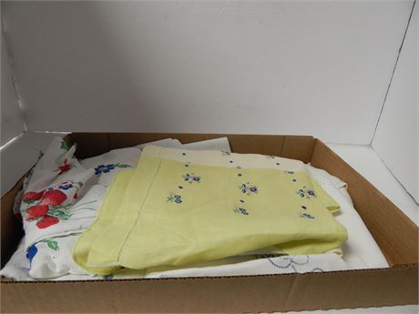 Flat Of Vintage Linens