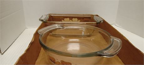 Anchor Hocking Casserole Dish & Glass Loaf Dish