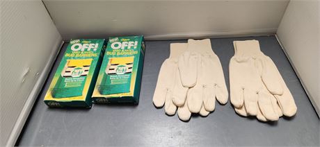 Bug Repellant & 2 Pair Gloves