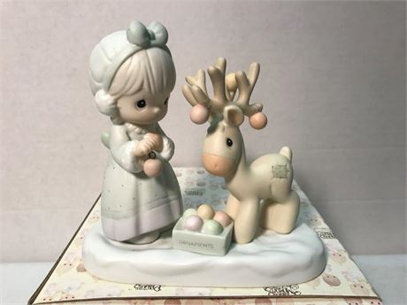 Precious Moments Merry Christmas Deer with Box