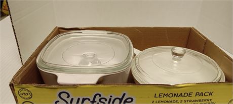 2 Baking Dishes With Lids