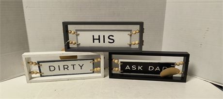 Double Sided Framed Wood Plaque