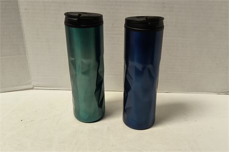 2 New Stainless Steel Tumblers