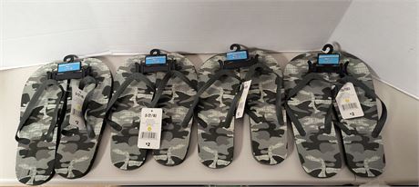 Lot Of  Men's Flip Flops. Size Small 7/8 & Medium 9/10 & Large 11/12
