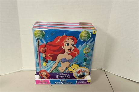 Disney Princess & Disney Junior Minnie Glitter Paint By Number Activity Kit