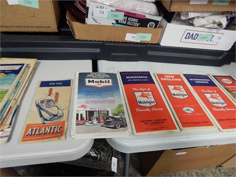 Flat Of Vintage Road Maps