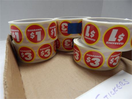 Price Stickers For Yard Sales Or Flea Markets