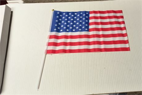 Lot Of 15 American Flags. Size 12x18 Inch