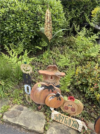 Fall Decor, Wood & Metal Signs, Metal Corn