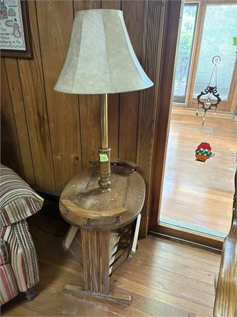 Vintage Magazine Rack Lamp