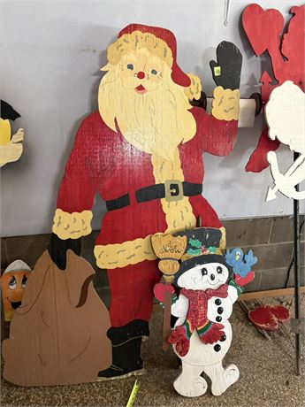 Santa Wood Decor