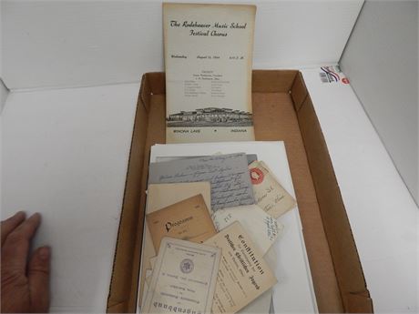 Vintage Paperwork & Letter