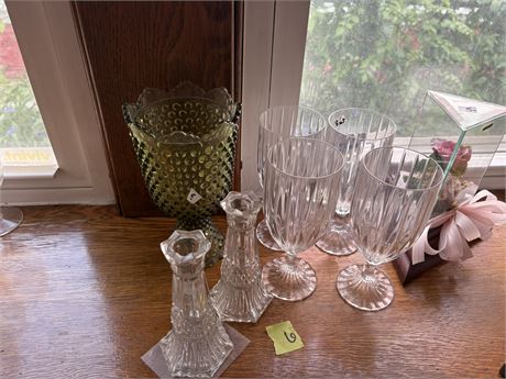 Glassware, Green Vase