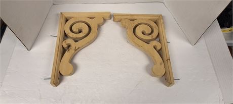 8x10 Wood Scroll Brackets