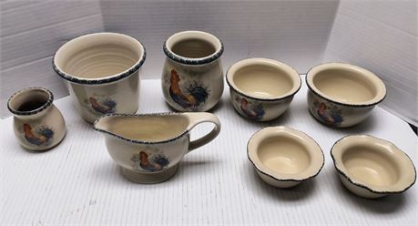 Home And Garden Rooster Stoneware Items