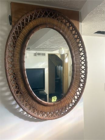 Wicker Mirror (Basement)
