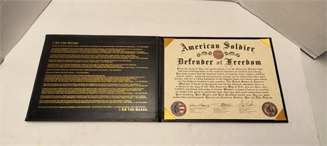Army National Guard American Soldier Defender OF Freedom