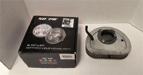 5.75 " LED Motorcycle Headlight & Air Cleaner Filter