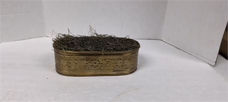 Small Oval Brass Planter