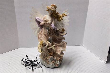 Fiberoptic Angel Statue. There Is Some Damage To Statue