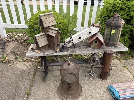 Birdhouses, Bench