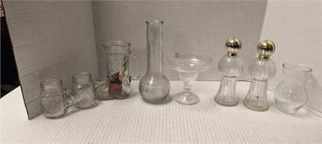Flat Of Clear Glassware