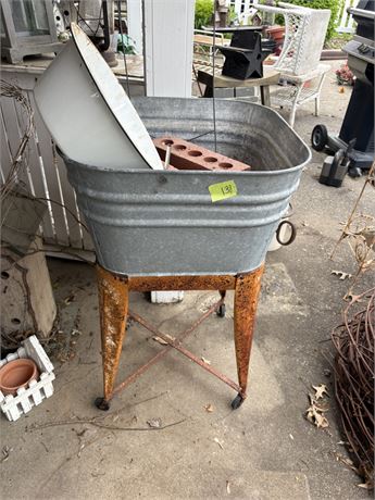 Galvanized Tub, Metal Bowl