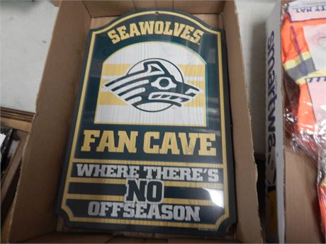 Seawolves Fan Cave Wood Signs