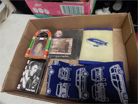 Goodyear Blimp Wallet & Elvis Pressley Playing Cards & More