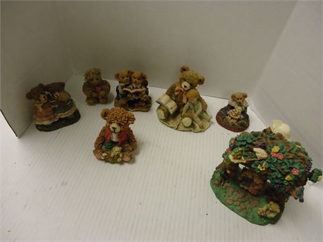 Flat Of Various Collectible Bear Statues