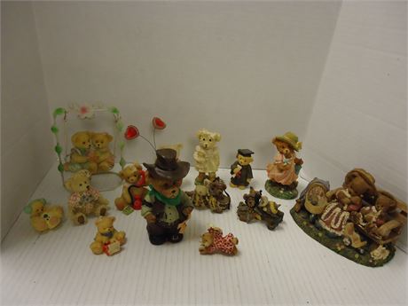 Flat Of Collectible Bear Statues