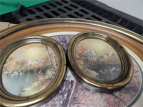 Lot Of Wood Framed Artwork