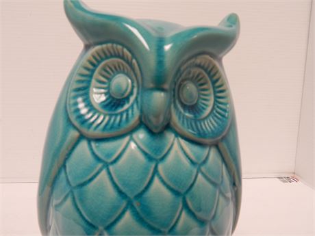 Decorative Owl Statue. Foot Is Broken and has been repaired. Crack in bottom.
