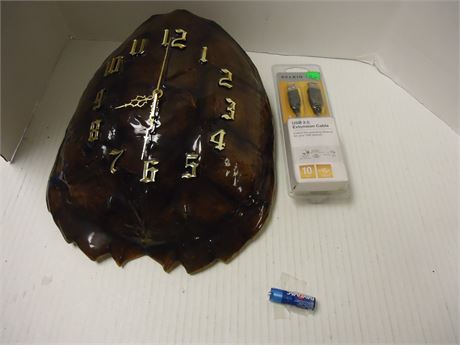 Turtle Shell Clock & USB Extension Cable