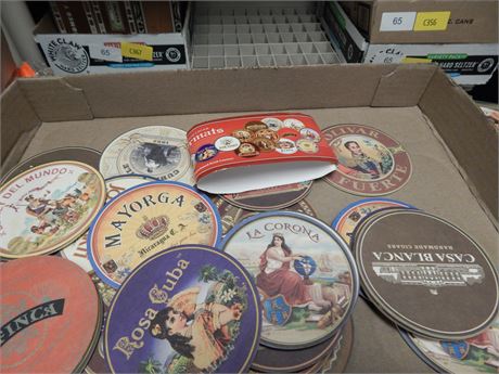Vintage Cigar Beermats Paperboard Drink Coasters