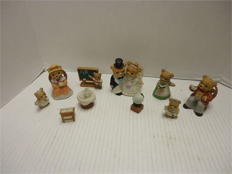 Flat Of Homco Figurines & More