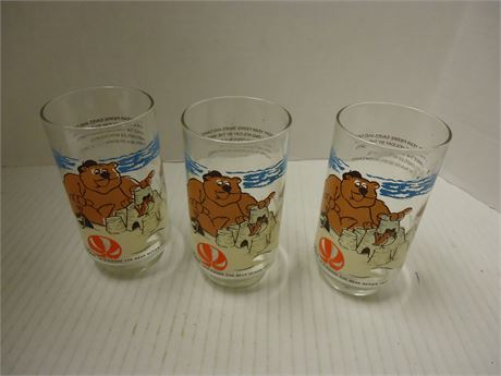 3 Vintage Drinking Glasses