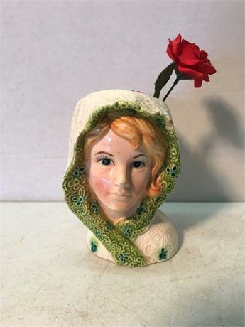Irish Lady Head Vase #5920