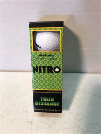 Sleeve of Nitro Tour Distance Golf Balls