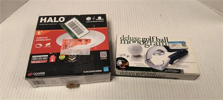 Halo Surface Downlight & Deluxe Golfball Monogrammer