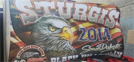 Large 2014 Sturgis Flag with pole