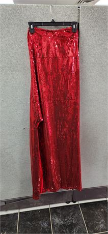 Vintage Party King Red Formal Sequin Dress. Size XL