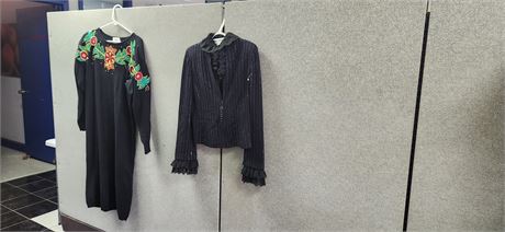 St. John Evening Shirt. Size 6 & Vintage Cervelle Dress. Size Medium