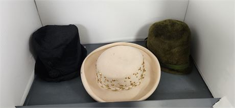 Vintage Hats. Various Sizes & Styles