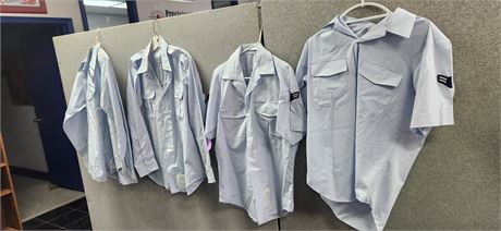 4 Air Force Shirts. Size 16x33 & 15 1/2
