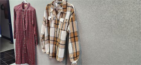 L.L.Bean Night Shirt. Size 10 & Automet Long Sleeve Flannel Shirt.  Size XL