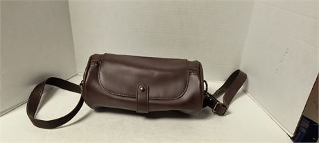 Leather Cylinder Bag Purse