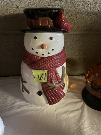 Snowman Cookie Jar, Plates