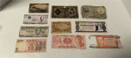 Lot Of Foreign Paper Money